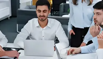 A group of people discussing exciting IT topics