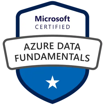 Certifierat Microsoft Azure Data Fundamentals-märke uppnått efter att ha deltagit i DP-900-kursen och provet