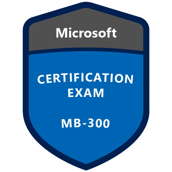 Dynamics 365 Core Finance and Operations certificeringsbadge opnået efter deltagelse på MB-300 Kursus