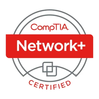 Sertifisert CompTIA Network+-merke oppnådd etter å ha deltatt på N+ kurs og eksamen