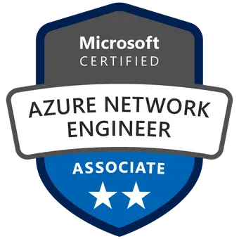 Certificeret Microsoft Azure Network Engineer-badge opnået efter deltagelse i AZ-700 kursus og eksamen