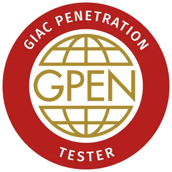 GIAC Penetration Tester-märket uppnått efter att ha deltagit i GPEN-kursen och certifieringen