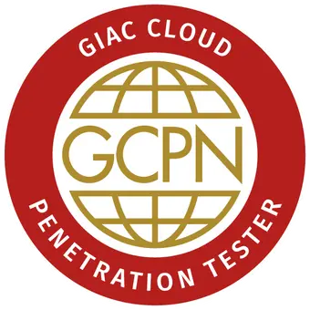 GIAC Cloud Penetration Tester badge achieved after attending the GCPN Course and Certification