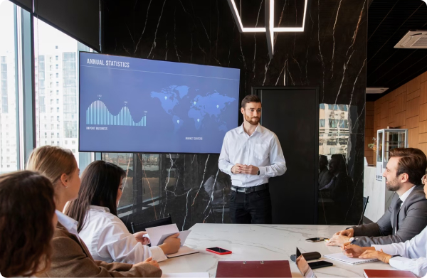 A group of people discussing the latest Microsoft Azure news