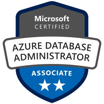 Certifierad Microsoft Azure-databasadministratörsmärke uppnådd efter att ha deltagit i DP-300-kursen och provet