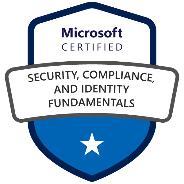 Certifierad Microsoft Security Fundamentals-märke uppnådd efter att ha deltagit i SC-900-kursen och provet